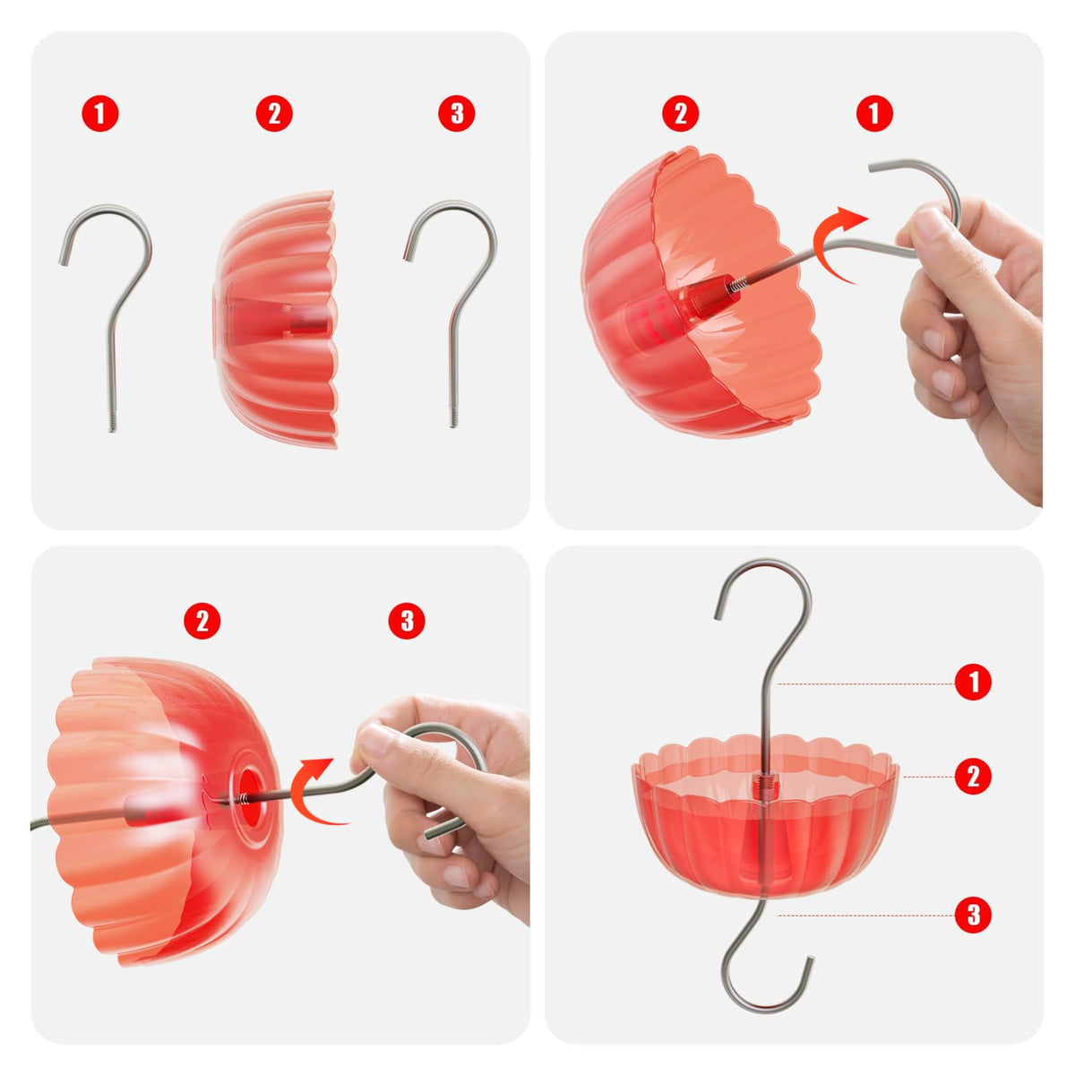 SVEDVK Hummingbird Feeder Ant Deterrent 7oz keeps ants away when outdoors.