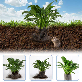 Svepndic easy-install root guard placed on the plant root.