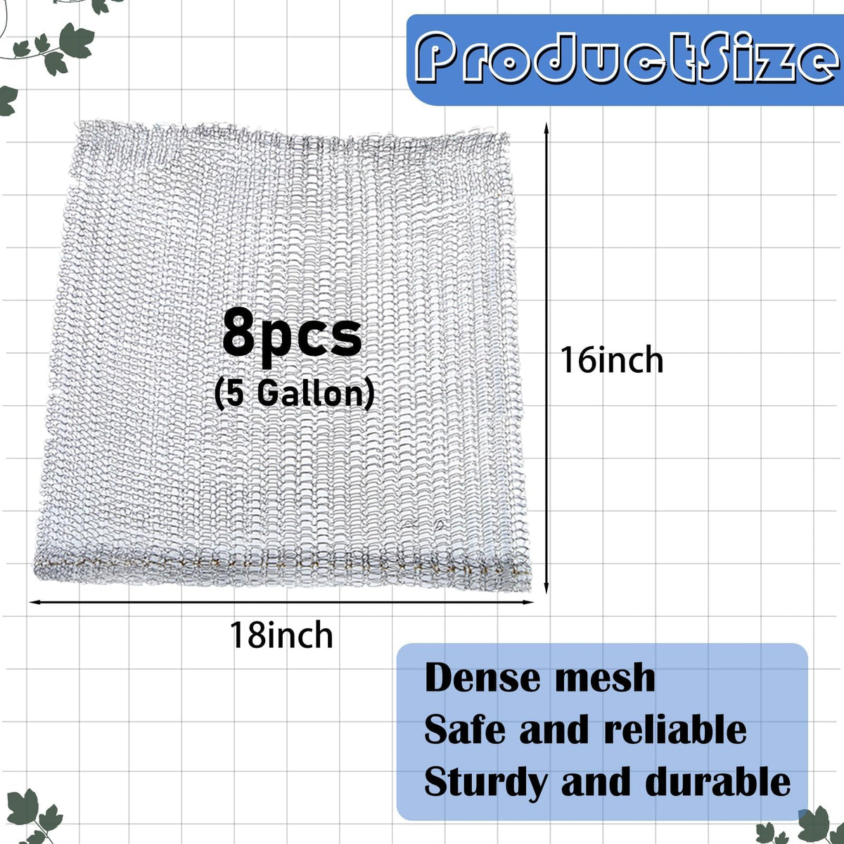 Svepndic gopher-proof mesh close-up with sturdy stainless steel construction.