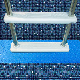 Svepndic ladder mat bottom adsorption helps stay put on pool floor.
