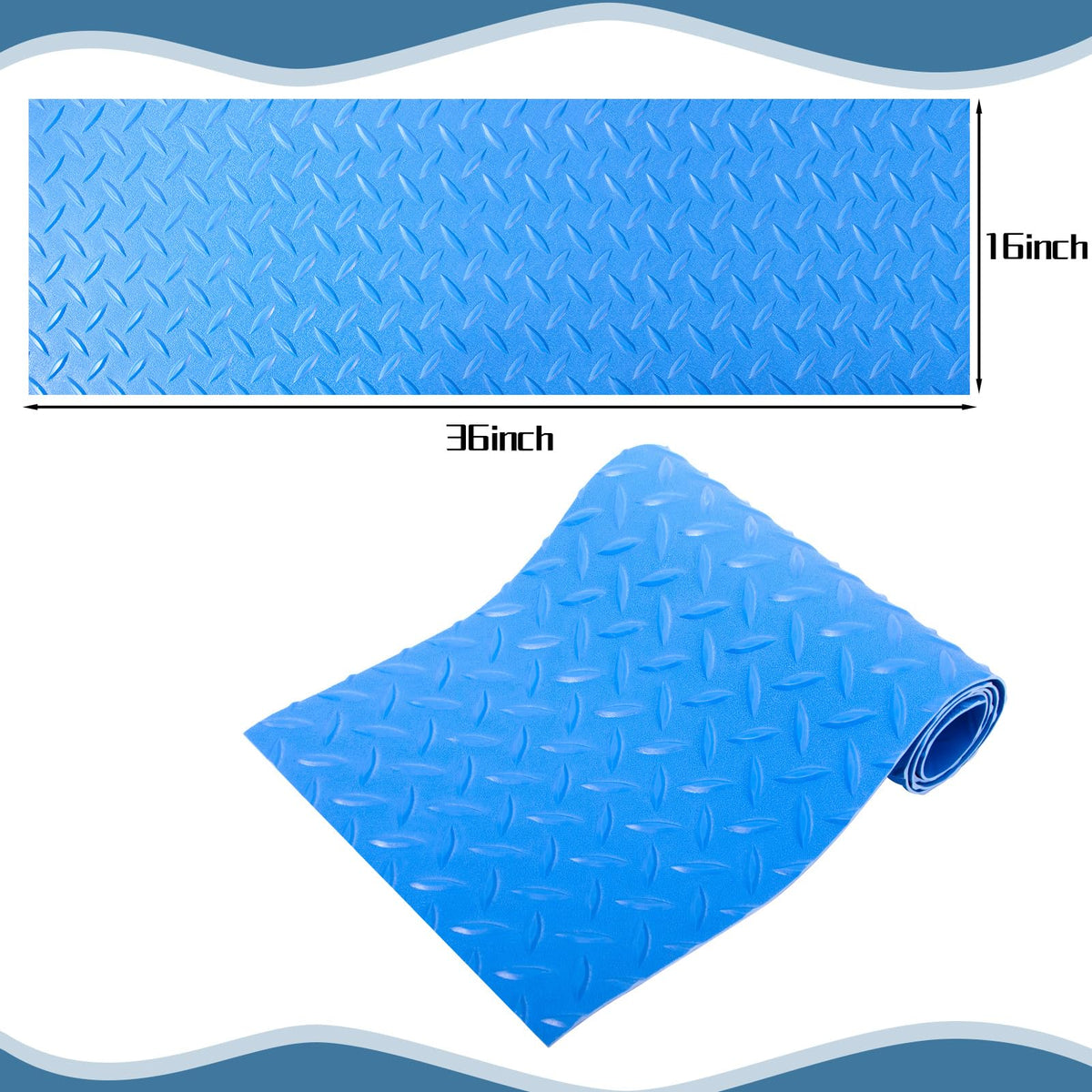 Svepndic pool ladder mat features textured surface to increase grip.