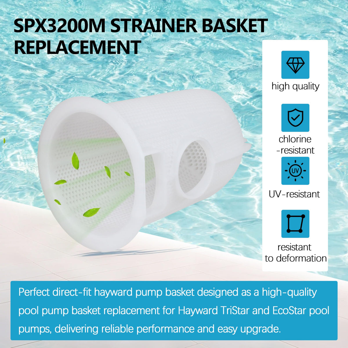 SViyatp Leaves and debris trapped before entering the pool pump