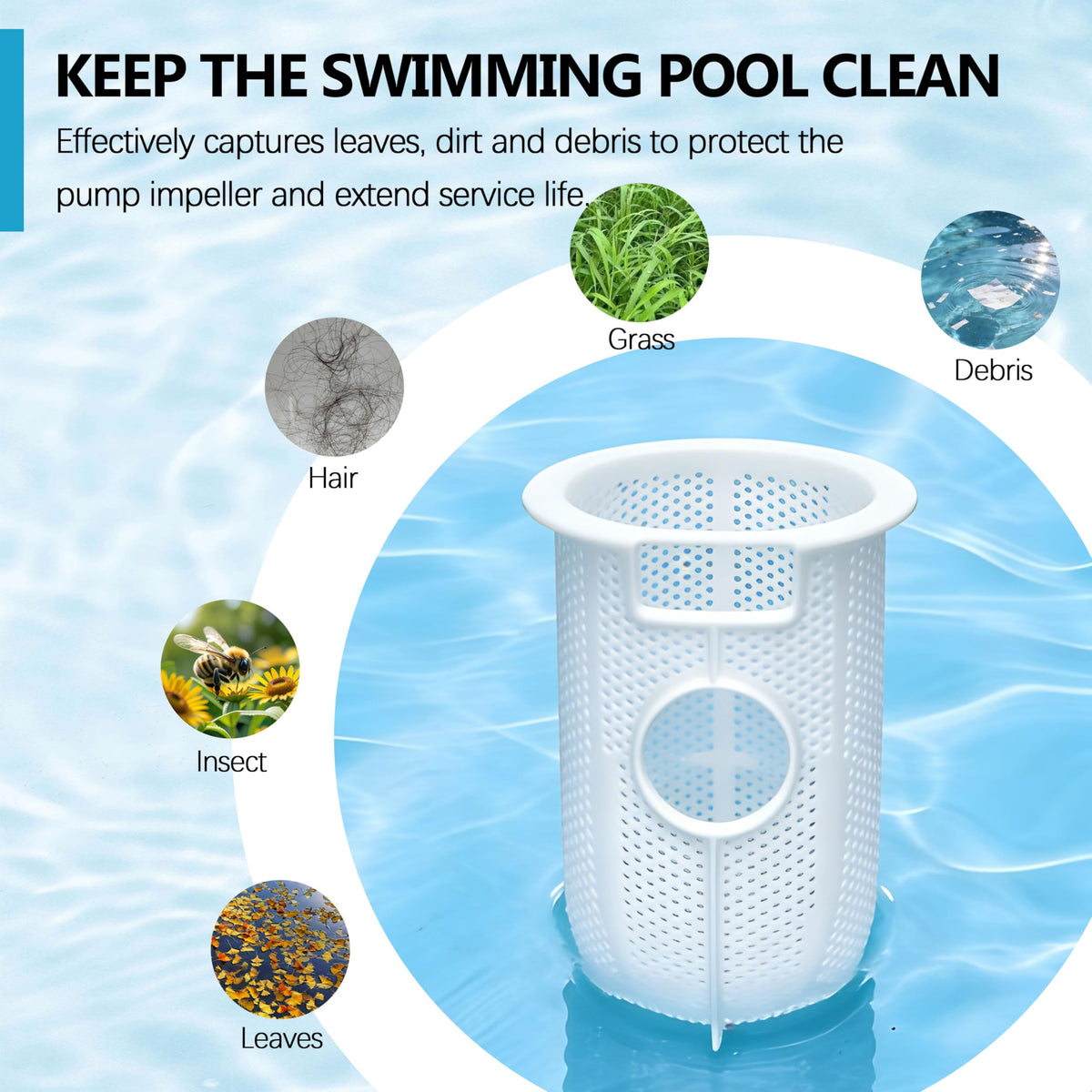 SViyatp Keeps pool water clear by capturing debris at source