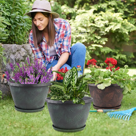 Svxtoby green color planters bring a fresh, contemporary look