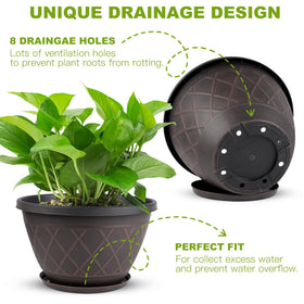 Svxtoby 10-inch planter ideal for herbs, flowers, and small plants.