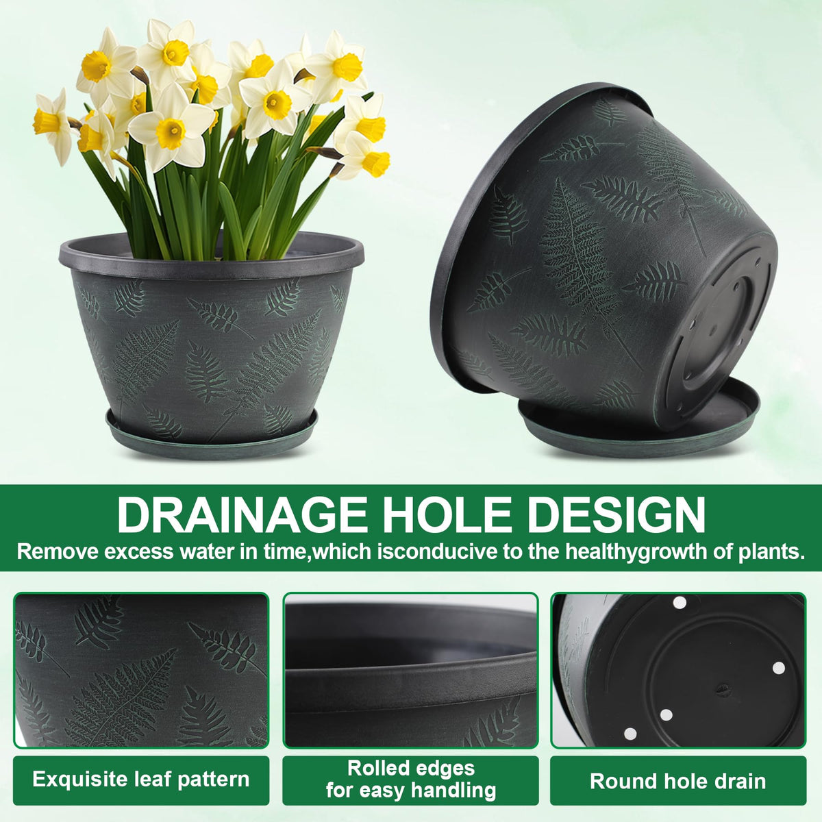 Svxtoby round planter ideal for indoor or outdoor spaces