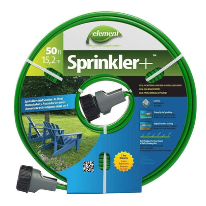 Swan Element Sprinkler Soaker Hose 50ft green delivers efficient root-zone watering.