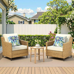 All-season SWANCOCO fabric resists sun and rain to maintain color vibrancy.