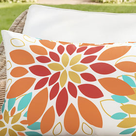 SWANCOCO outdoor pillow cover enhances garden bench or patio seating.