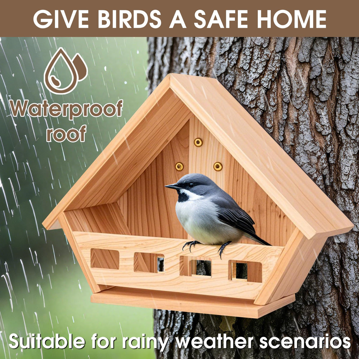 SWANGSA roof detail shows waterproof coating for rainy seasons.