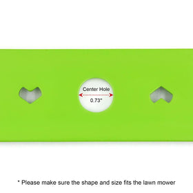 SWAPARTS blade dimensions indicate precise sizing for Greenworks 19-inch mowers