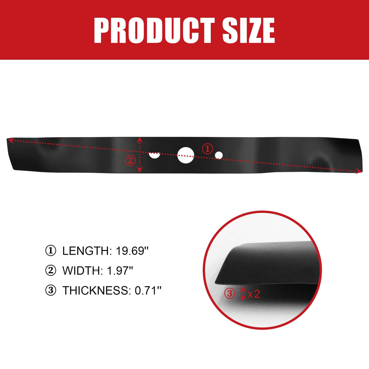 SWAPARTS 33313250 one-piece steel blade design, durable and stable