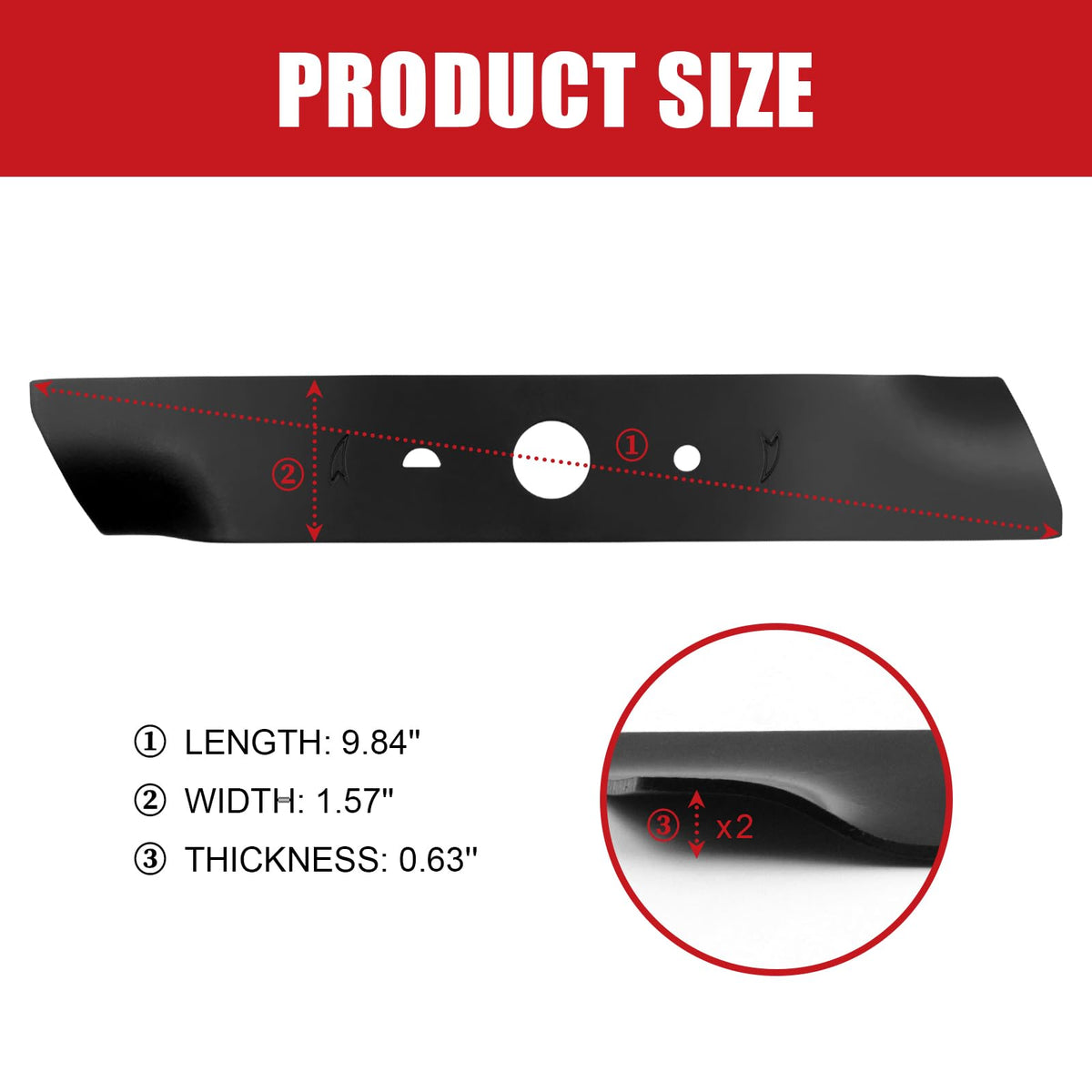 SWAPARTS left blade for Greenworks 33307486, designed for balanced cuts.