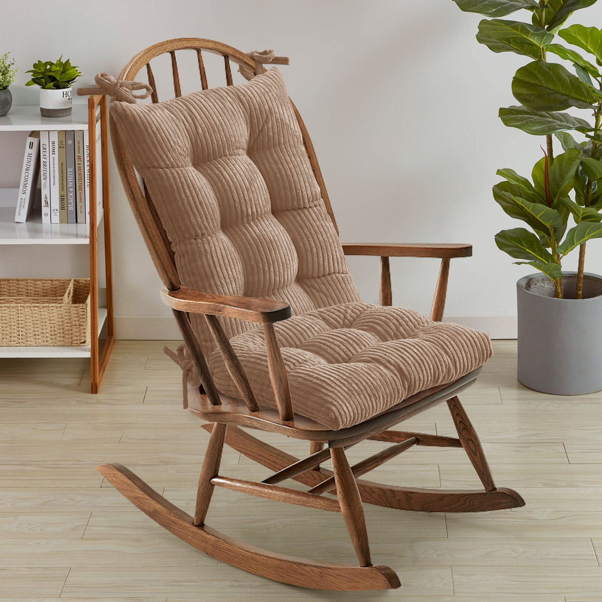 Sweet Home Collection rocking chair upper cushion 21x17 for plush support.