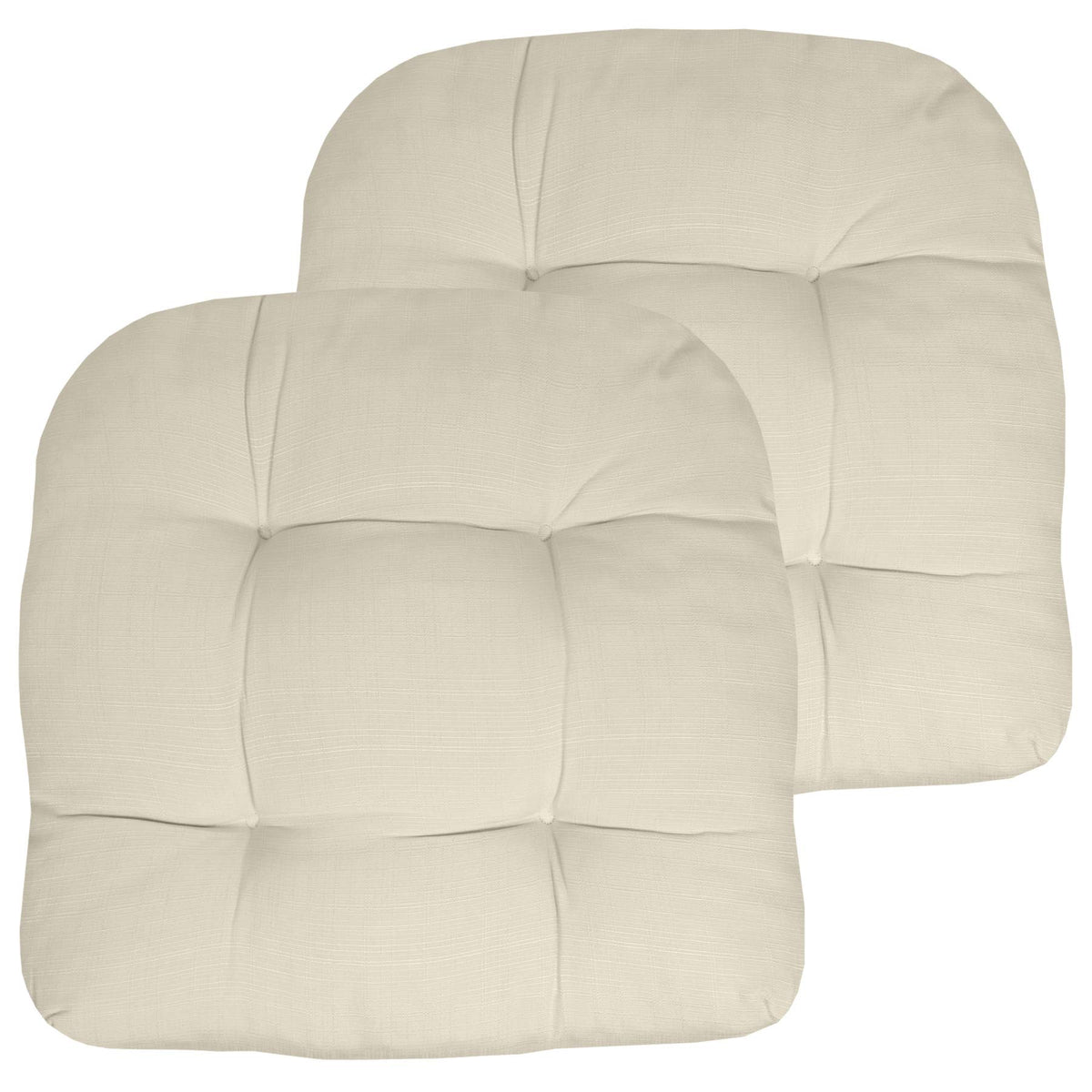 Sweet Home Collection tufted outdoor cushion in cream for chairs