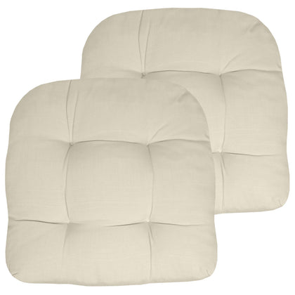 Sweet Home Collection tufted outdoor cushion in cream for chairs