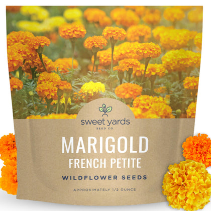 Sweet Yards Marigold French Petite packet seeds ready for vibrant color