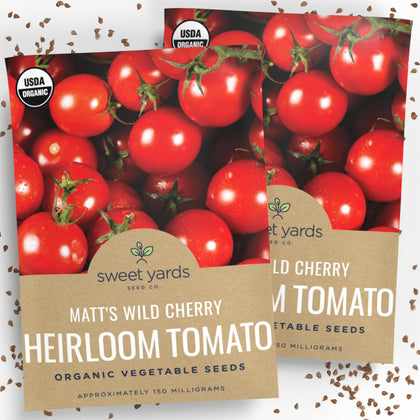 Sweet Yards Matt's Wild Cherry Tomato seeds two packets for a thriving balcony garden