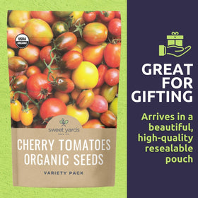 Sweet Yards premium packaging image demonstrates storage and planting instructions.