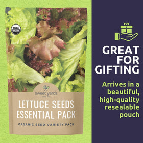 Sweet Yards seed packaging with planting instructions and tips