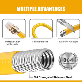 SweetBin stainless steel corrugated pipe offers flexible routing around corners.