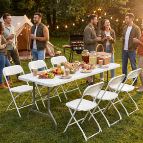 Sweetcrispy all-season picnic table for year-round dining and games.