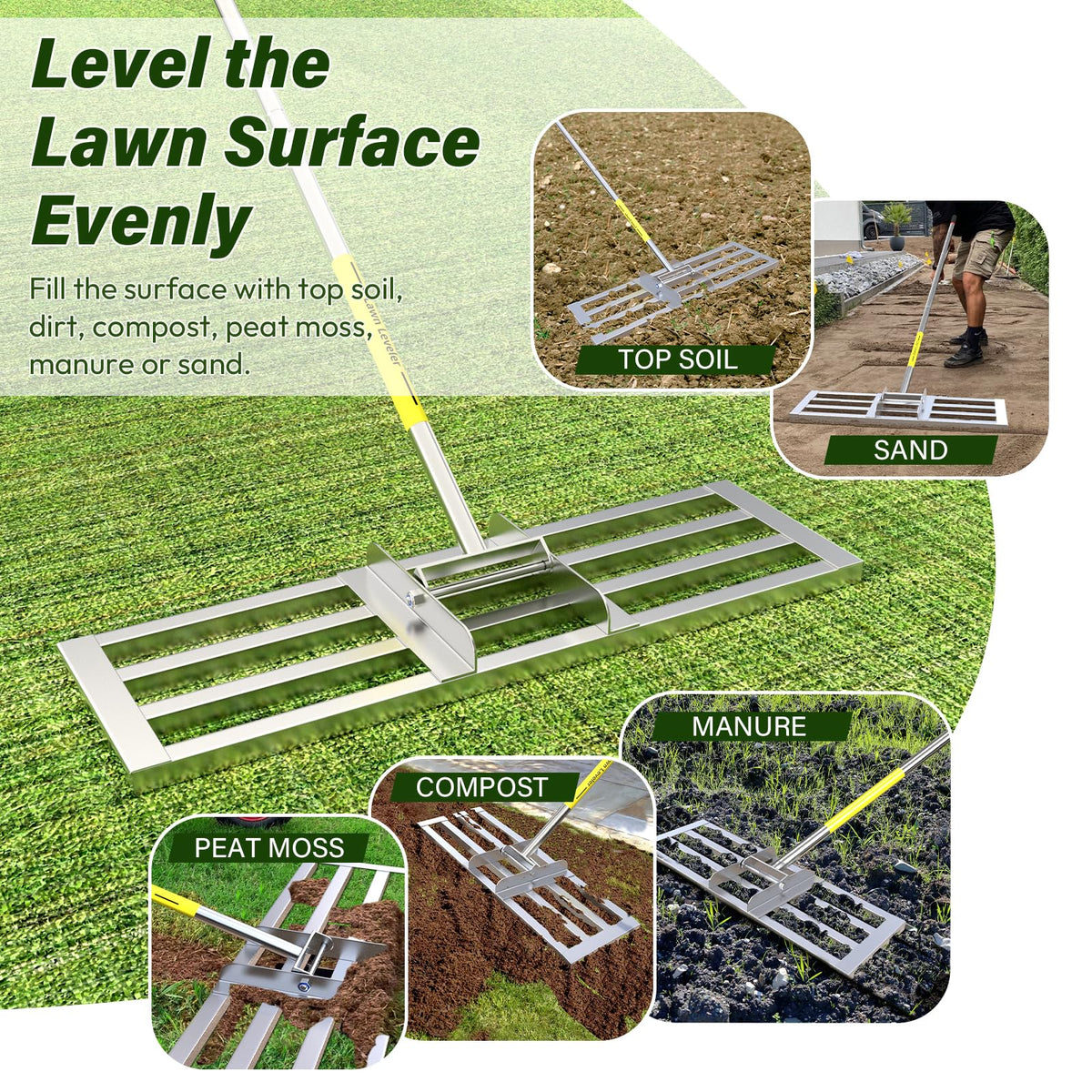 SWELGO ground plate 30x10 inches for smooth soil leveling