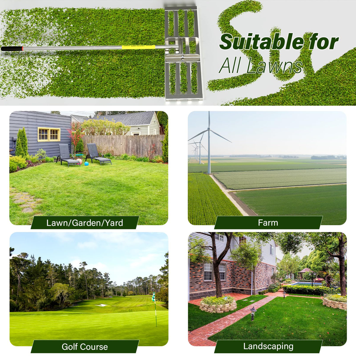 SWELGO multipurpose tool for leveling soil and preparing beds