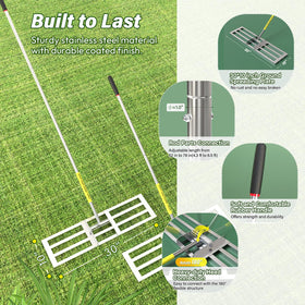 SWELGO lawn leveling rake soft rubber handle for comfortable use