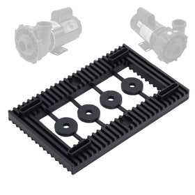 Swess pool pump pad closeup rubber reduces vibration for quieter equipment operation