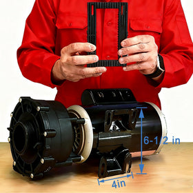 Swess pool pump pad mount base enhances stability for hot tub pumps