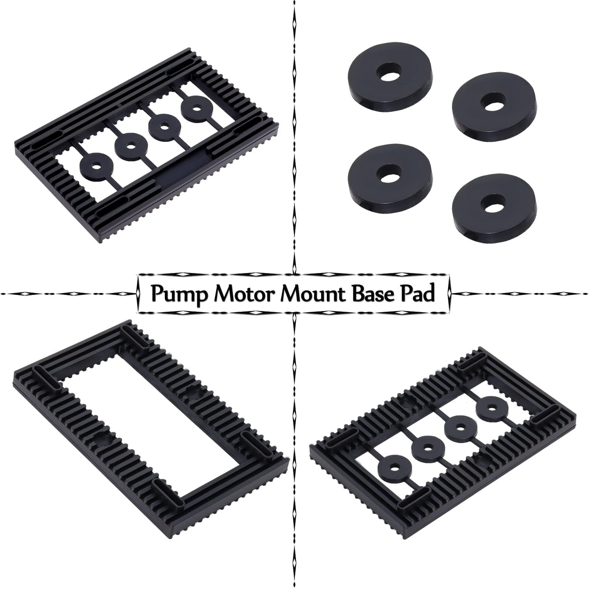 Swess rubber mount pad 4W x 6-1/2L fits most bases