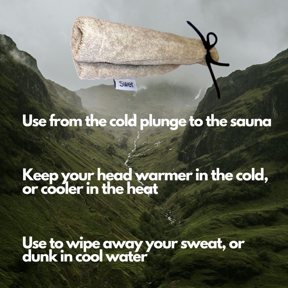 Swet Sauna Hat cooling cap when soaked for refreshing heat relief