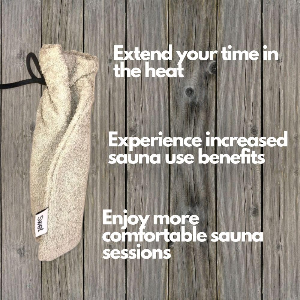 Swet Sauna Hat hair protection closeup shows lightweight fabric