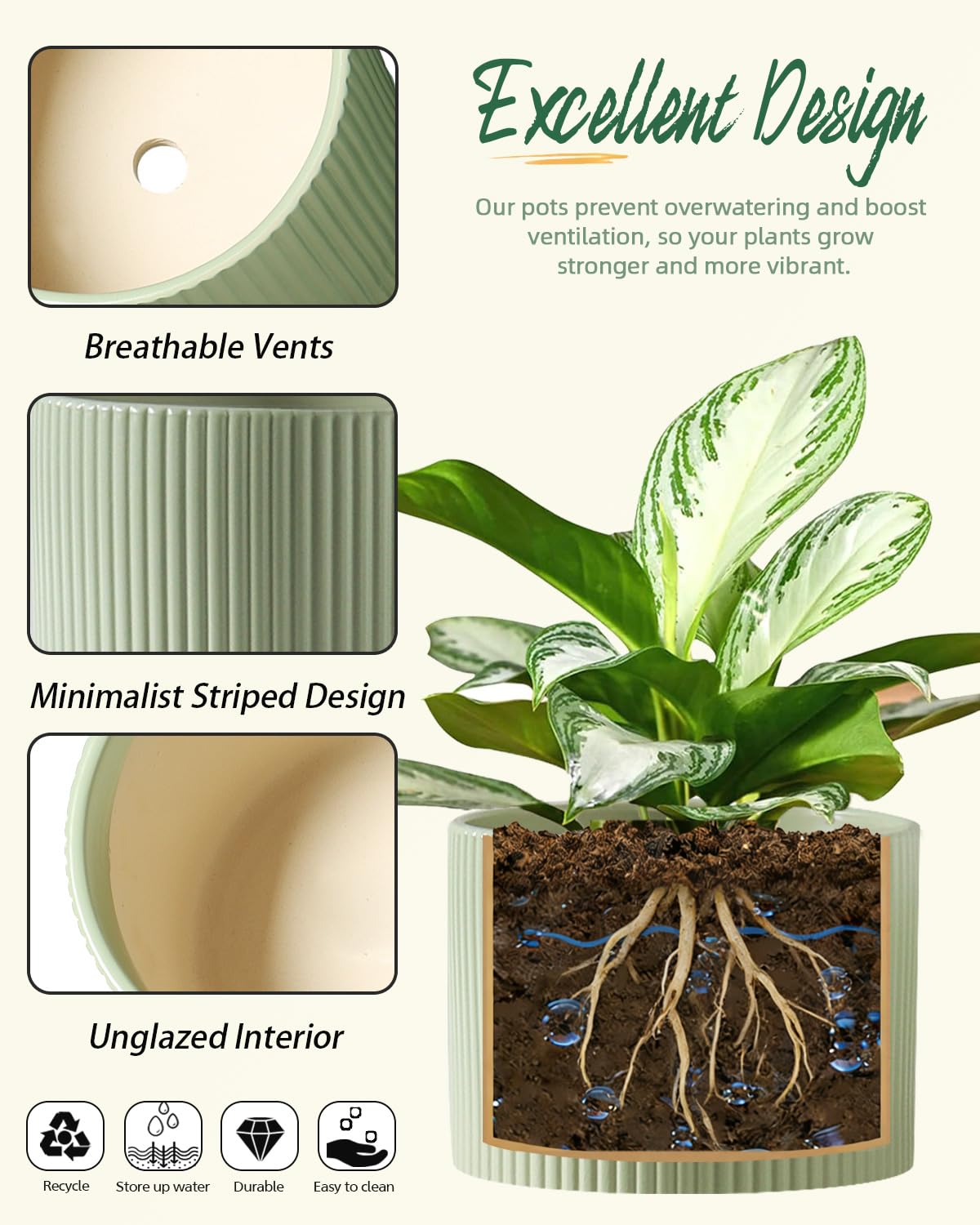Swicken pot silicone plug enables customizable humidity control.