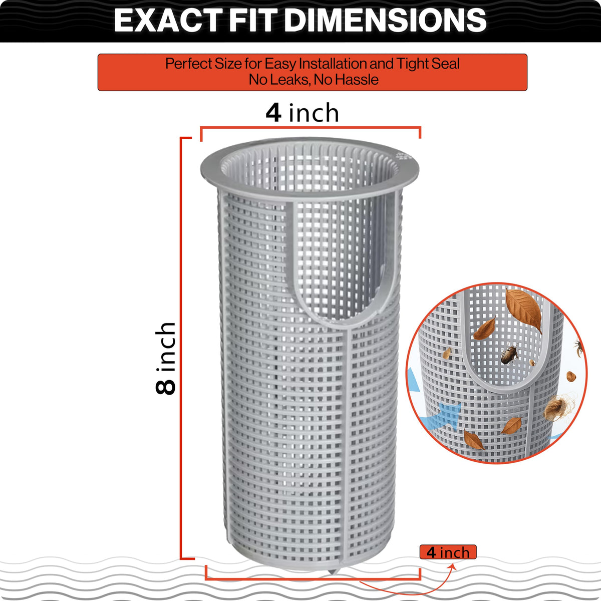 Swimables SPX2800M durable, chemical-resistant basket withstands harsh pool use.