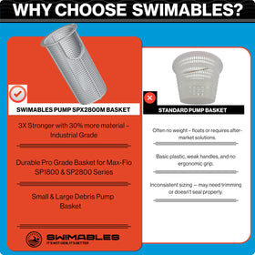 Swimables SPX2800M pump protection helps prevent clogs and extend life.