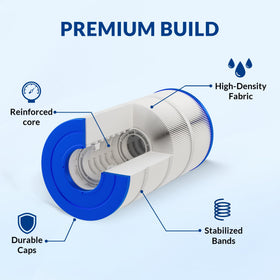 Swimara high-tensile pleat stability image highlights long-lasting filtration efficiency