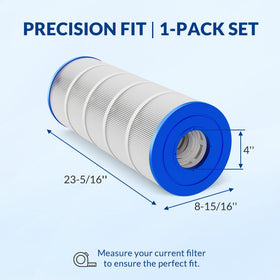 Swimara Pro Series media closeup reveals 3 oz trilobal fibers for enhanced debris capture.