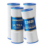 Swimara Ultra Series Pool Filter Cartridges 4-Pack – 5 oz+ Trilobal for Hayward CX580XRE