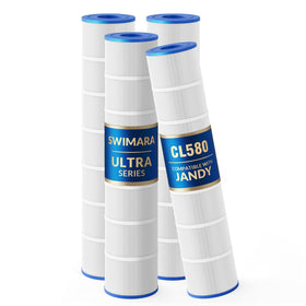Swimara Ultra four-pack cartridges for Jandy CL/CV; robust filtration ready for pool use