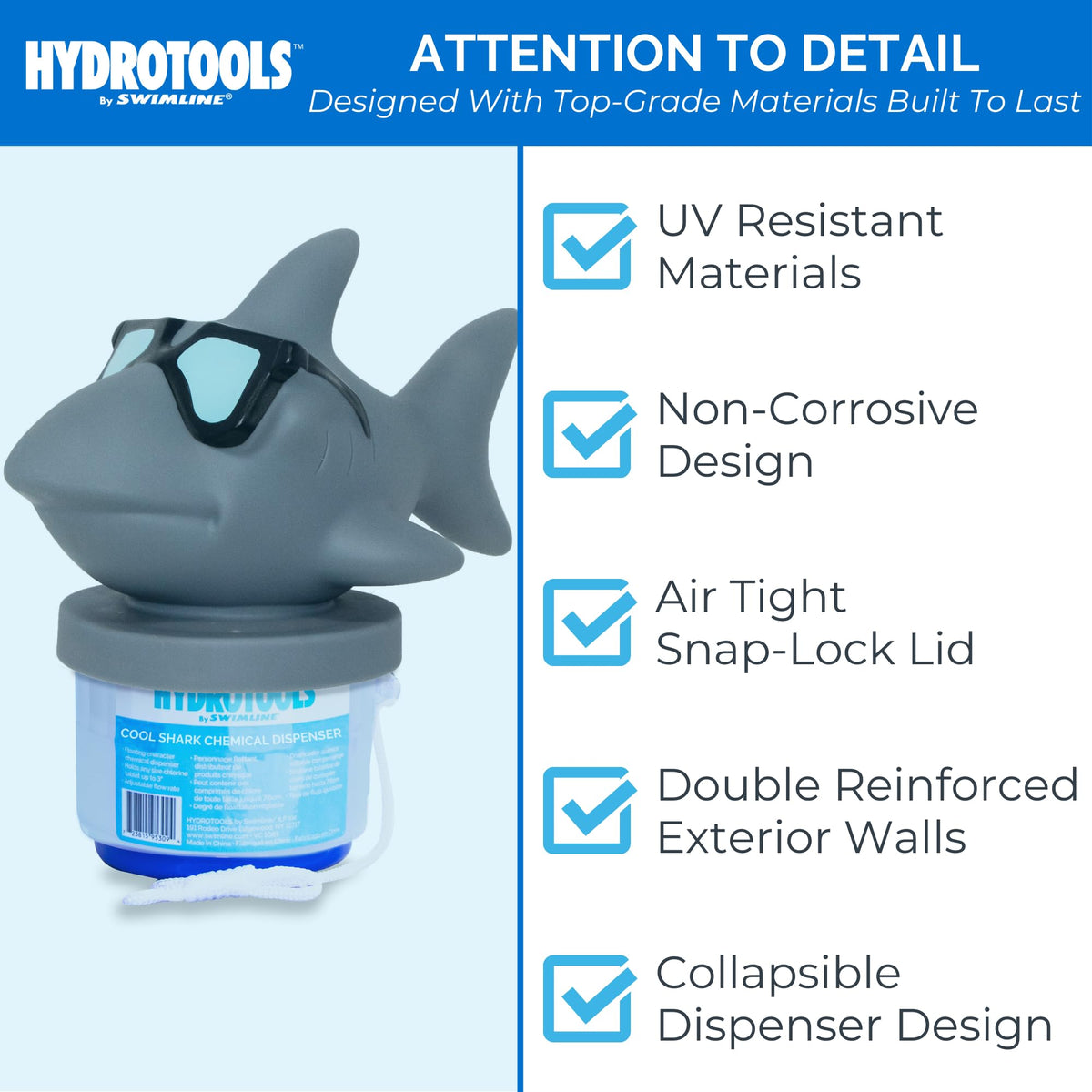 Swimline HydroTools 87271 suitable for in-ground and above-ground pools and hot tubs.