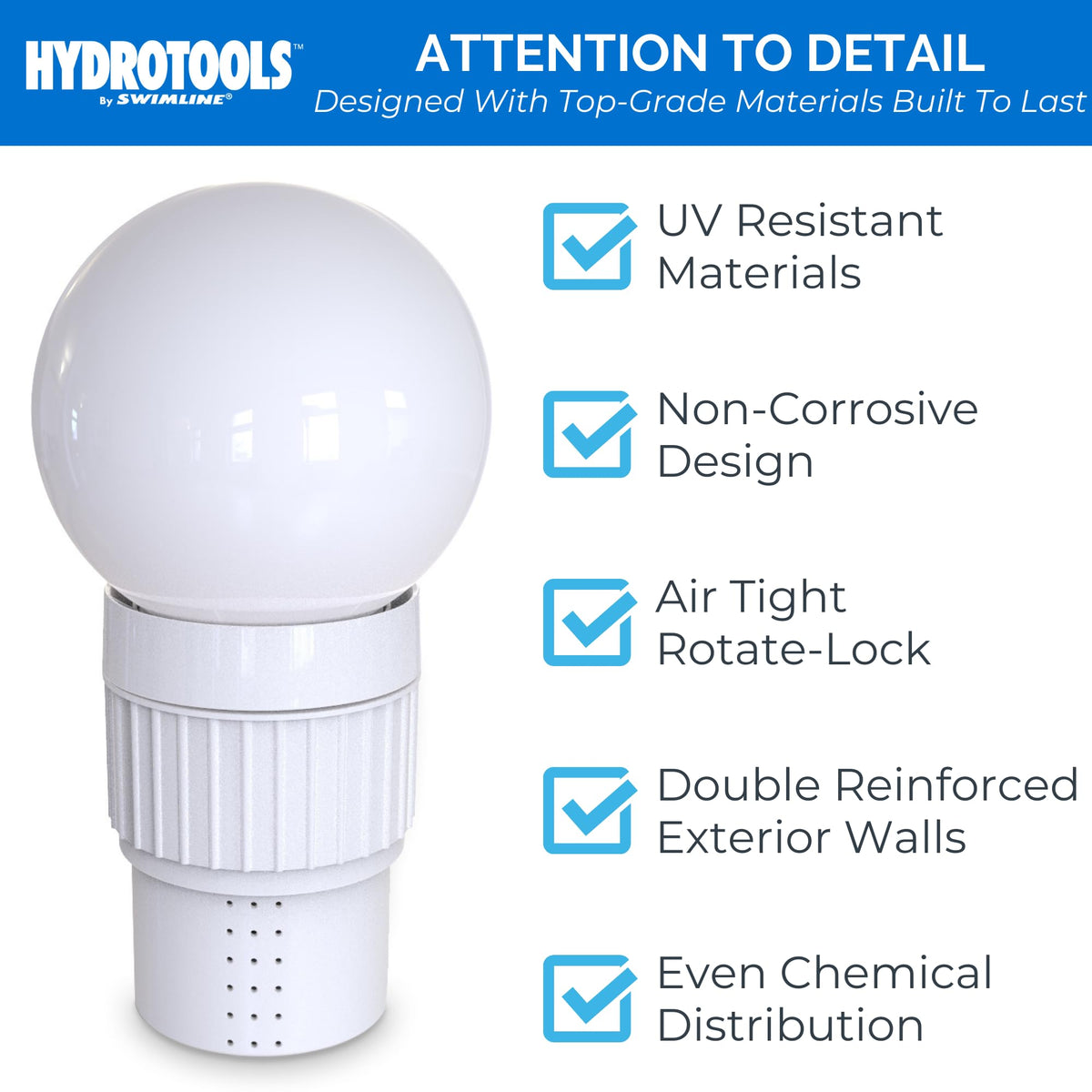 Swimline Hydrotools cost-effective solution helps balance water and protect equipment.