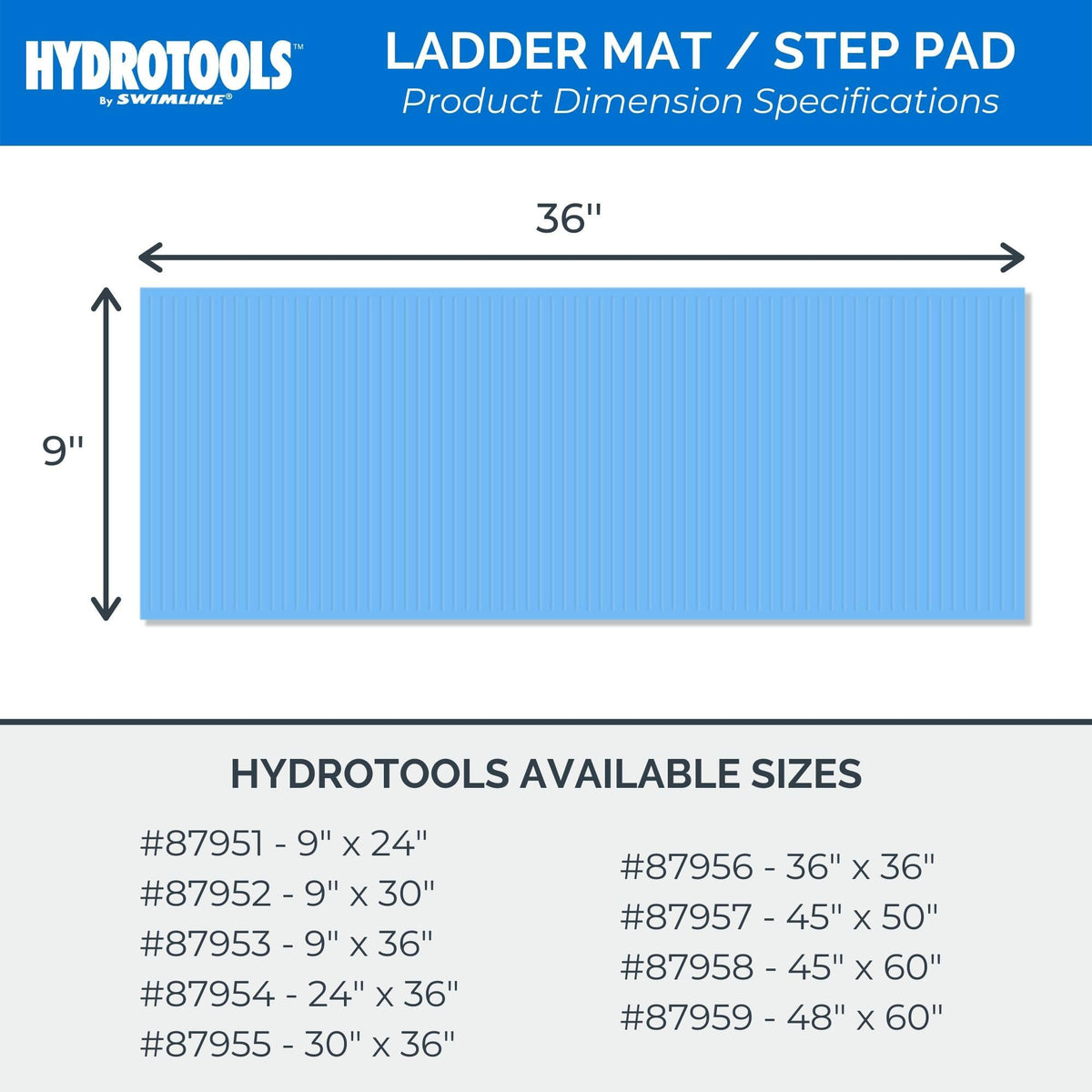 Swimline HydroTools durable mat resists sun and pool chemicals for long-lasting use