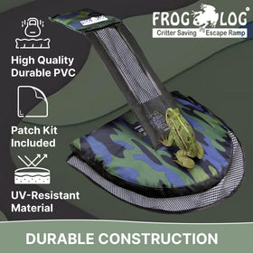 Swimline HydroTools Frog Log built with UV-resistant, durable materials for outdoor use.