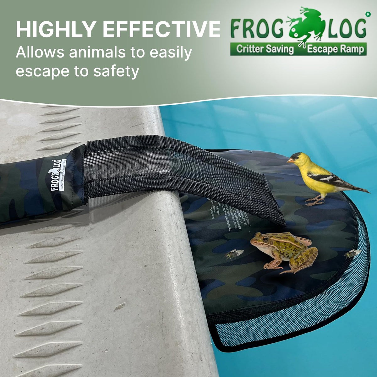 Swimline HydroTools Frog Log lowers pool debris and maintenance needs over time.