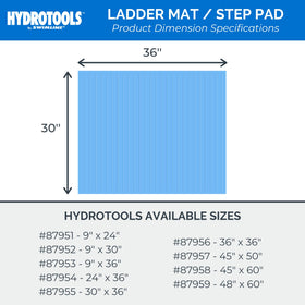 SwimLine HydroTools ladder mat sized 30 by 36 inches for above-ground ladders.