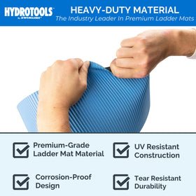 Durable SwimLine HydroTools ladder mat resists sun and chlorine exposure.