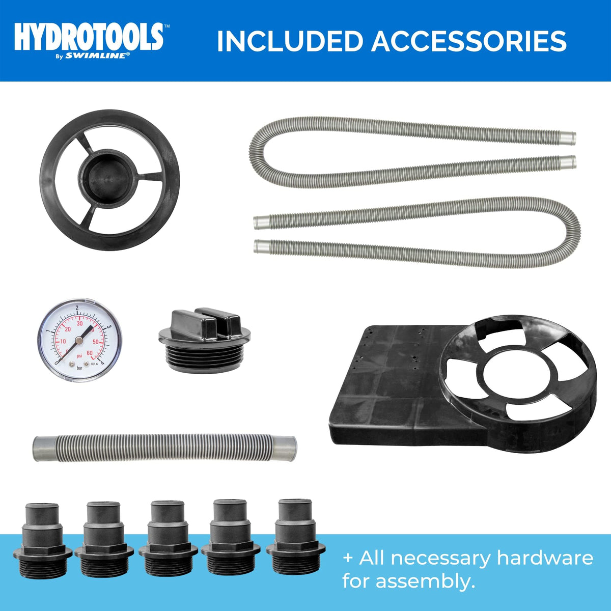 Swimline Hydrotools plug-and-play compatibility with other brands