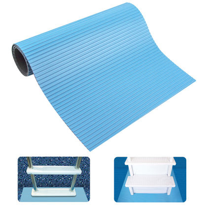 Swimline HydroTools protective ladder mat under pool ladder protects liner from scuffing